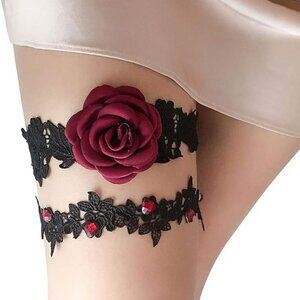 Bride Lace Leg Garter Belt